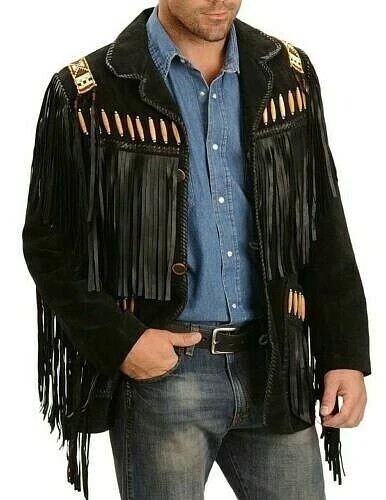 Mens black real suede western - mens,