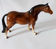  Vintage Large Melba Ware Horse. Brown Black Mane & Tail 