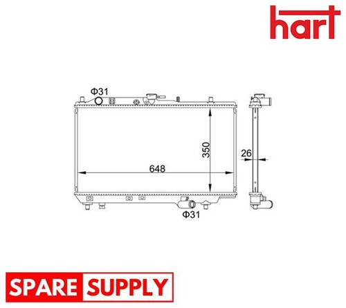 Radiator engine cooling - engine, for