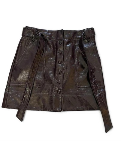 Topshop chocolate brown croc