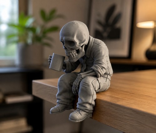 Coffee break skeleton - coffee,