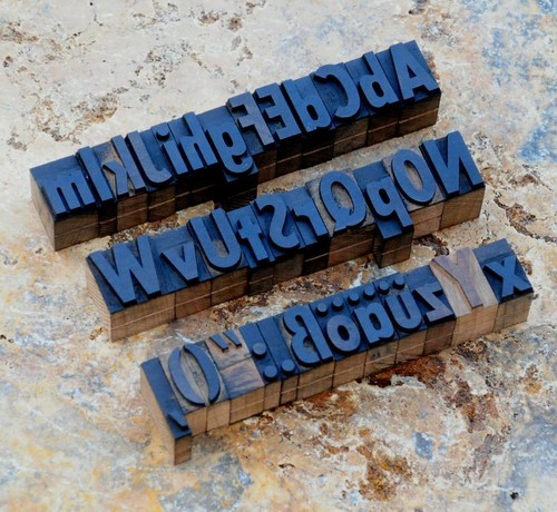 Mixed alphabet letterpress - mixed,