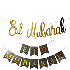 Home Decor Eid Mubarak Ramadan Kareem Pennant Bunting Eid Muslim Islam Banner