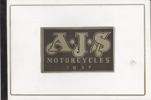 1937 ajs motor cycles catalog - 1937,