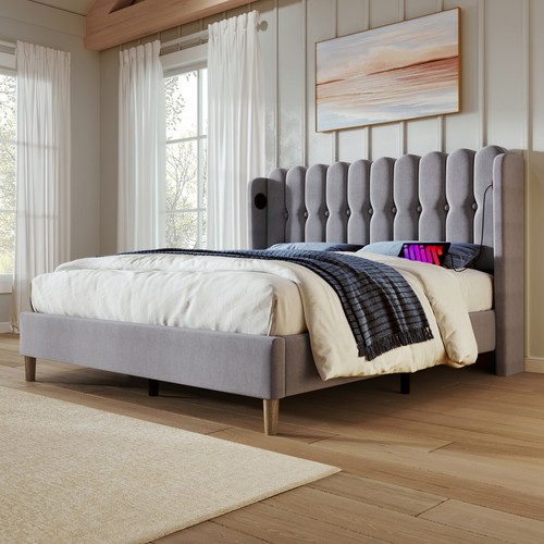 Upholstered bed 4ft6 double - bed,