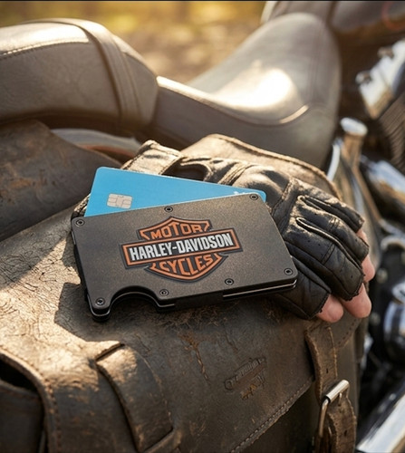 Harley davidson metal wallet - davidson,