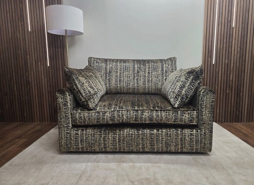 Designer label cuddler sofa - label, in