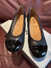 Gabor Shoes Wome'n US 6.5 Black Cap Toe NWB New Hovercraft Ballet Flat 24-161-57