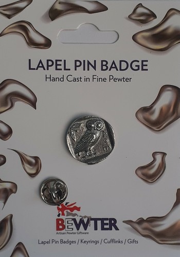 Greek owl athena - athena, lapel