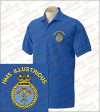 HMS ILLUSTRIOUS Embroidered Polo Shirts