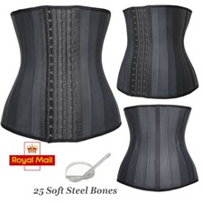 Women Black Latex Waist