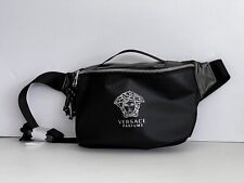 VERSACE PARFUMS Black Belt Bag. Bum Bag