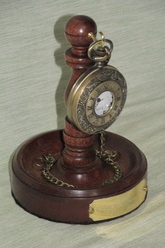 Pocket watch stand - stand, engraved