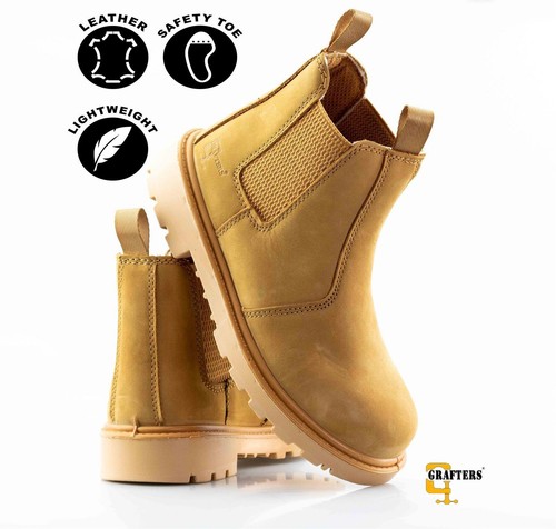 Mens leather safety - safety, steel
