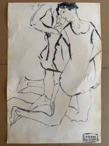 Egon schiele drawing and - egon,