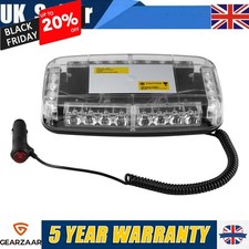 LED Warning Strobe Amber Flashing Beacon Magnetic Car Roof Recovery Light Bar