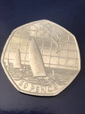2011 OLYMPIC 50p Coin-SAILING-Good Circulated Condition