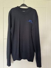 J Lindeberg Jumper Mens Medium Navy Gus Knitted Sweater Performance Top