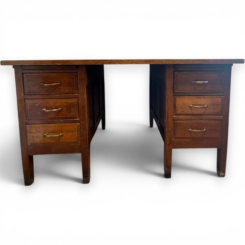 Antique oak twin - oak, desk