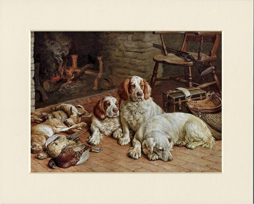 Clumber spaniel dog art - spaniel,