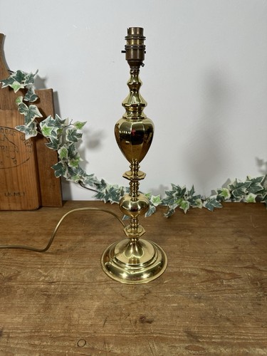 Vintage tall brass table - vintage, lamp