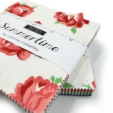 Moda Summertime by Camille Roskelly Charm Pack 100% cotton floral, spots,gingham