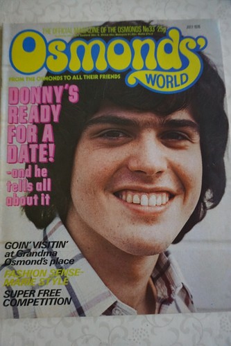 Osmonds world magazine issue - osmonds,