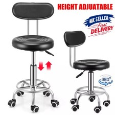 New Backrest Salon Stool Barber Tattoo Manicure Beauty Spa Lift Swivel Chair UK