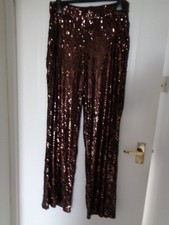 Marks & Spencer Womens sequin trousers size 12  NEW SEE MEASUREMENTS BELOW