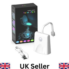 Rechargeable Toilet Bowl Night Light 16 Color LED USB-C PIR Sensor Bathroom Lamp