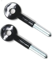 TWO SECURITY RACK DEAD BOLT STAR KEY FOR DOORS AND WINDOWS UNIVERSAL CHUBB