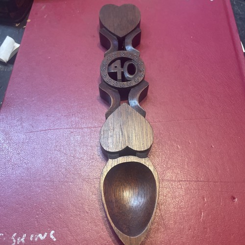 Wooden love spoon hearts 40 - wooden,