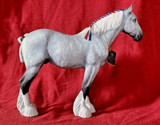 Rare Vintage North Light Braided Dapple Grey Percheron/Shire Horse Excellent