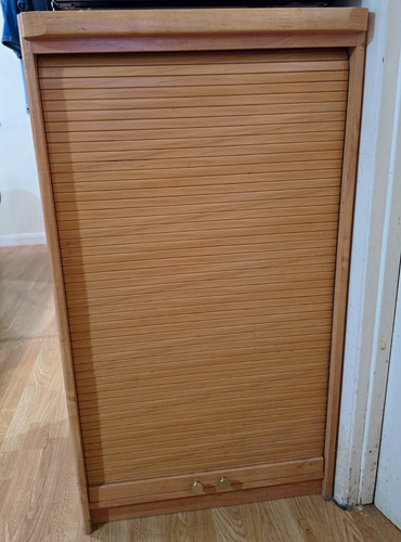 Vintage style wooden tambour - style,