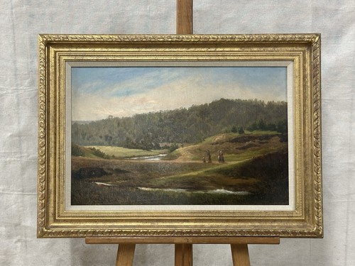 Antique oil canvas - oil, on
