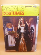 McCALL'S 2242 MISSES SZ10-14 RENAISSANCE TUDOR QUEEN MAID COSTUME SEWING PATTERN