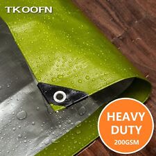 Heavy Duty Waterproof Canvas Tarp Tarpaulin Sun Blocked Dustproof Builders Sheet