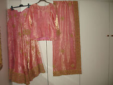 BOLLYWOOD INDIAN WEDDING DRESS PINK SAREE SARI WEDDING LENGHA STUNNING 3 PIECE