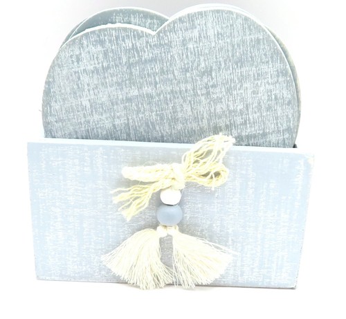Grey heart shaped coasters - grey,