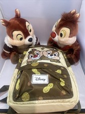Vintage Disney Chip N Dale Rescue Rangers Soft Toys Plush & Backpack 