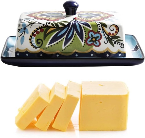 Bohemia ceramic butter dish - ceramic,