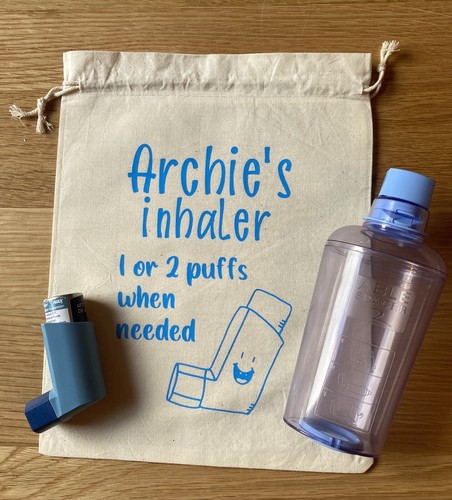 Large asthma inhaler bag - asthma,