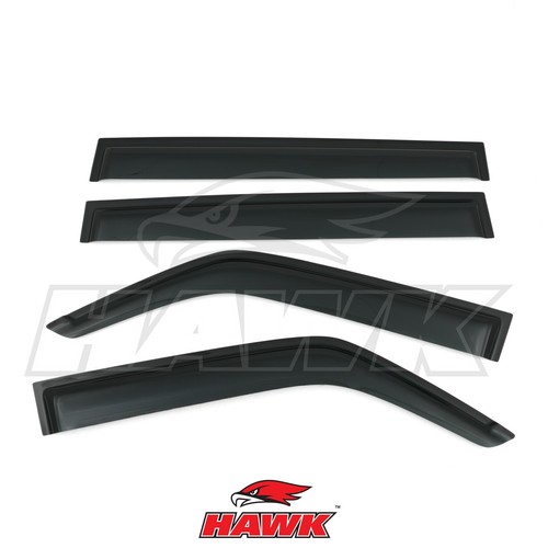 Smoked black wind deflectors - smoked,
