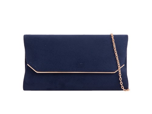 Women plain suede clutch bag - plain,