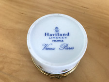  Limoges Haviland Vieux Paris small, round porcelain trinket box, perfect 