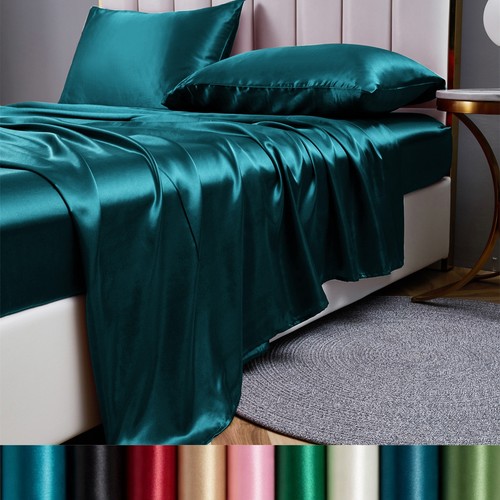 4pcs satin sheet set with - 4pcs,