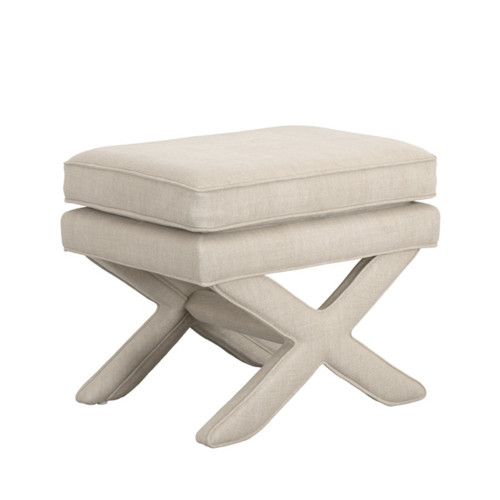 Emilia low stool stone - stool, linen