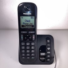 Panasonic Single Cordless Home Phone & Answering Machine KX-TGC220E Black