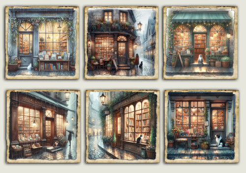 Book shop card toppers - shop,