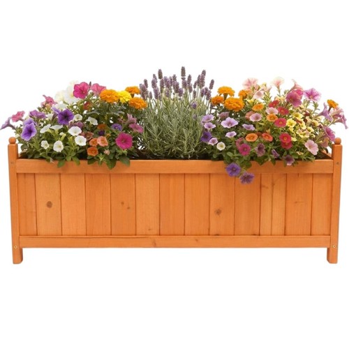 Wooden garden planter - garden,